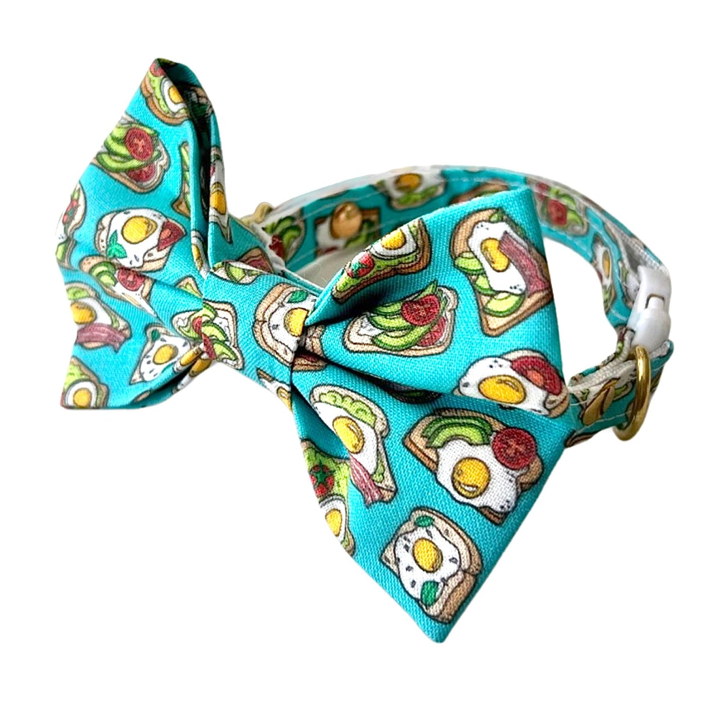 Breakfast Toast Cat Collar and Bow Tie